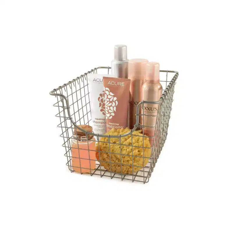 Scoop Wire Storage Basket | Rose Gold | 10.4" | Farmhouse Style