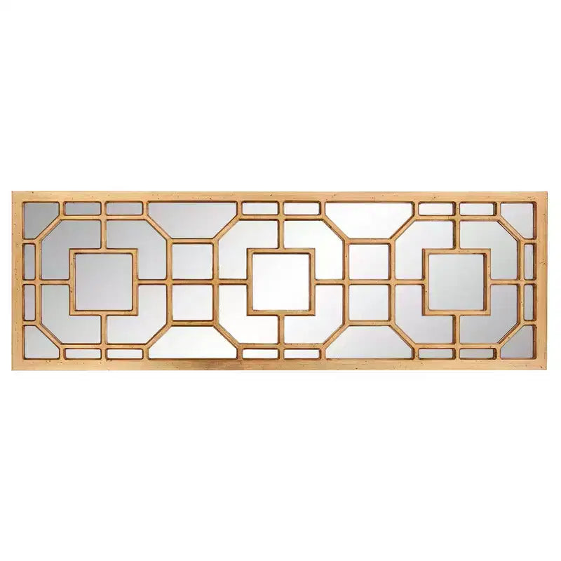 46"x15.75" Tall Narrow Wall Mirror | Antique Gold MDF Frame | Vertical or Horizontal