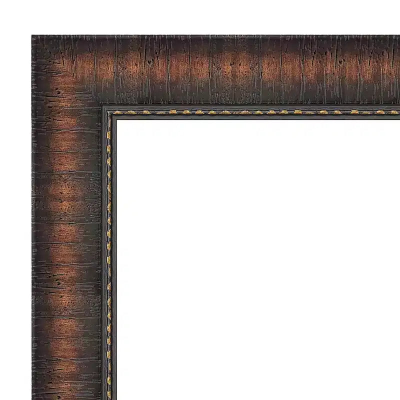 28"x64" Full Length Floor Leaner Mirror | Brown Rustic Farmhouse Frame