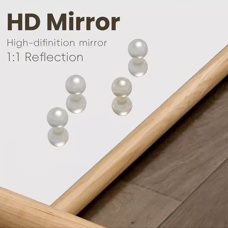 21"x64" Ladder-Style Solid Wood Wall Mirror | Brown | Decorative Shelf
