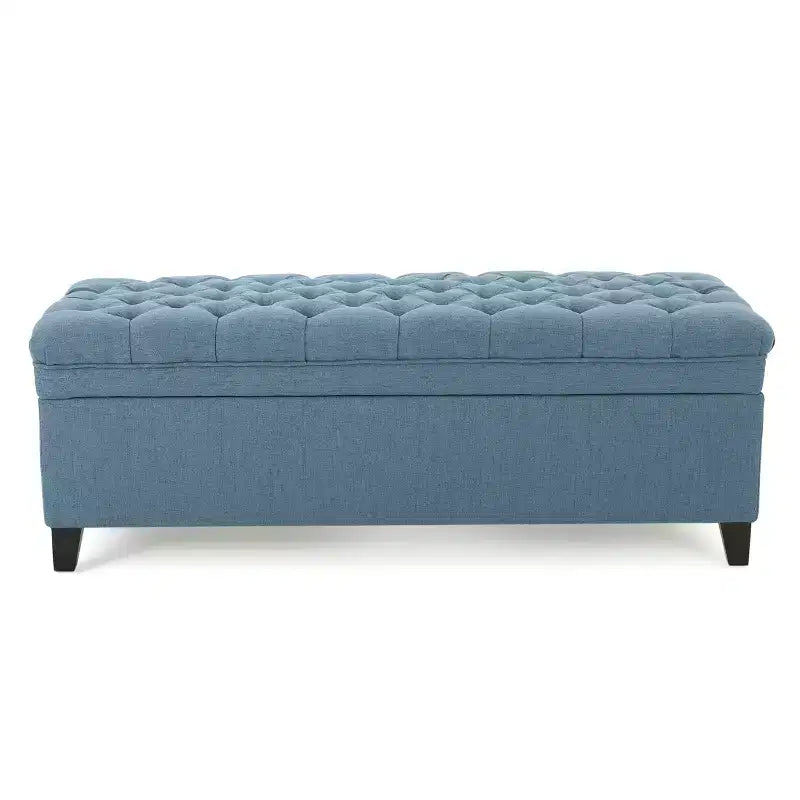 Contemporary Tufted Fabric Storage Ottoman | 50" Wide | Button-Tufted | 300 lb