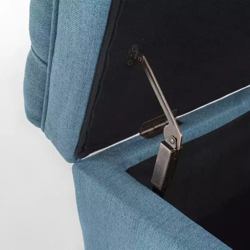 Contemporary Tufted Fabric Storage Ottoman | 50" Wide | Button-Tufted | 300 lb