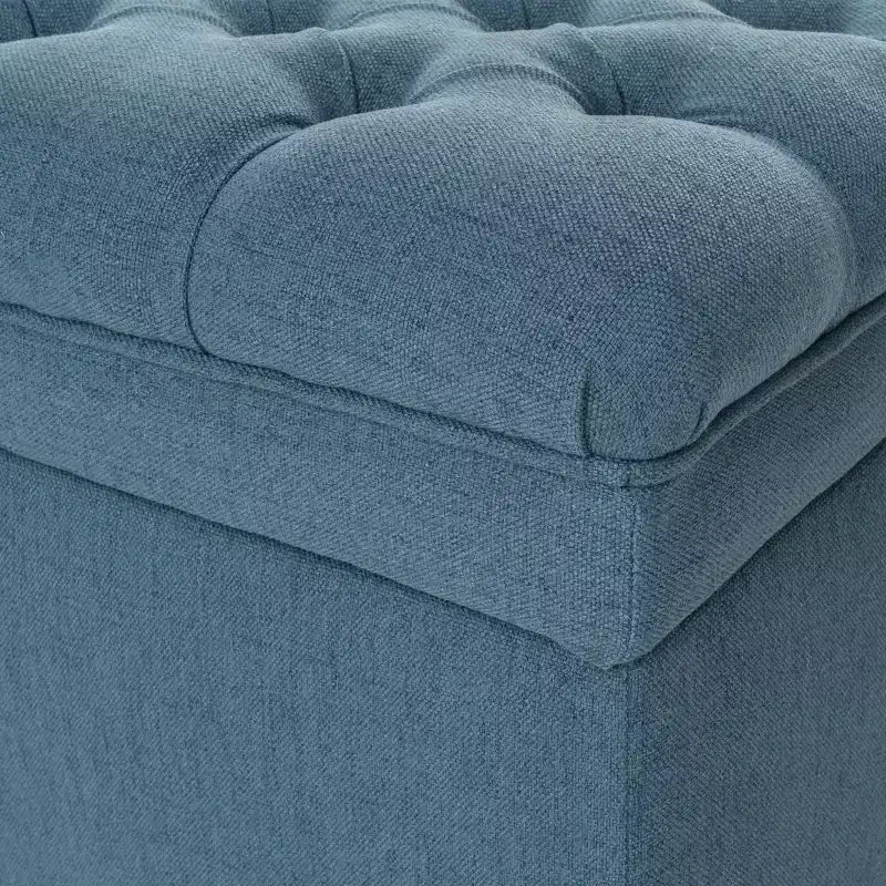 Contemporary Tufted Fabric Storage Ottoman | 50" Wide | Button-Tufted | 300 lb