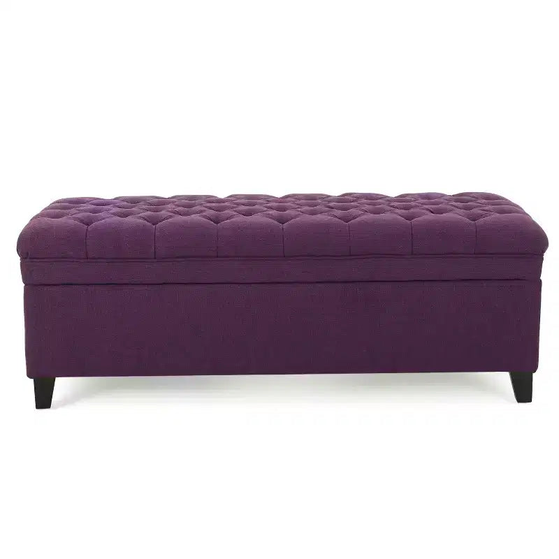Contemporary Tufted Fabric Storage Ottoman | 50" Wide | Button-Tufted | 300 lb
