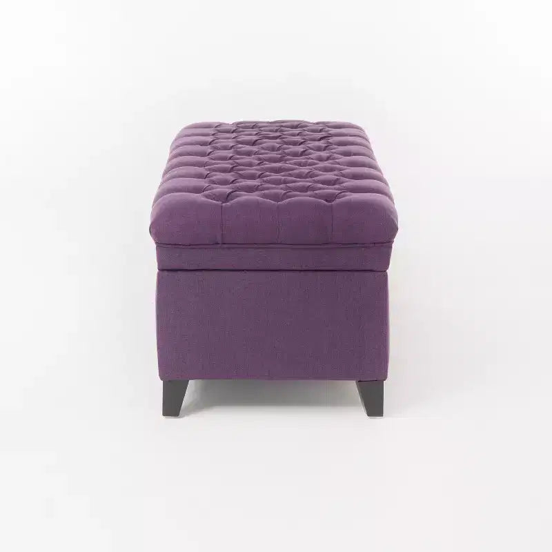 Contemporary Tufted Fabric Storage Ottoman | 50" Wide | Button-Tufted | 300 lb