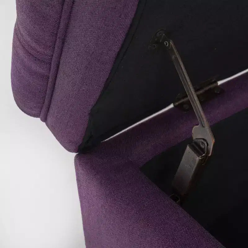 Contemporary Tufted Fabric Storage Ottoman | 50" Wide | Button-Tufted | 300 lb