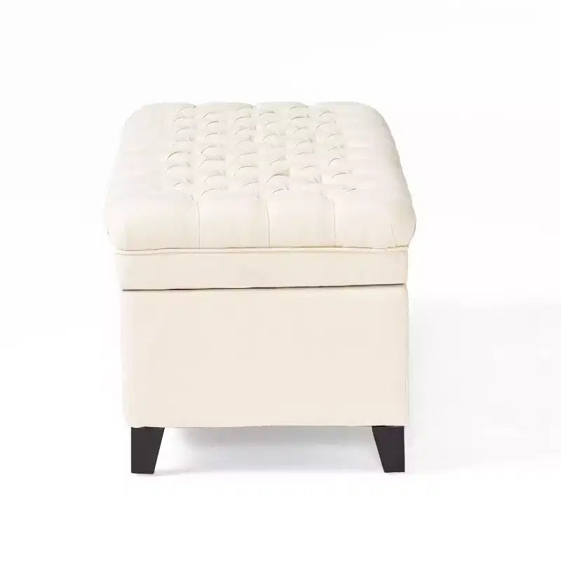 Contemporary Tufted Fabric Storage Ottoman | 50" Wide | Button-Tufted | 300 lb