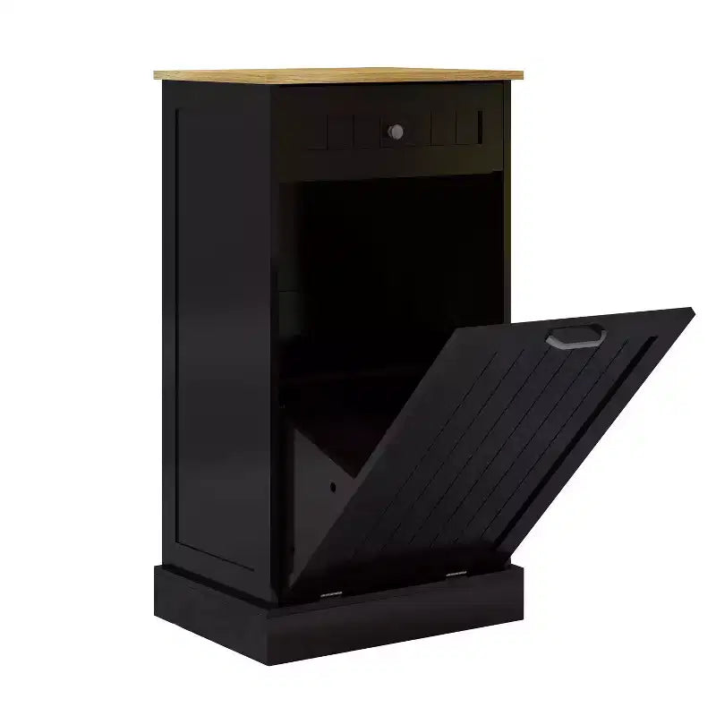 Tilt-Out Trash Can Kitchen Cabinet | 19.68"W | 1 Drawer | MDF | White