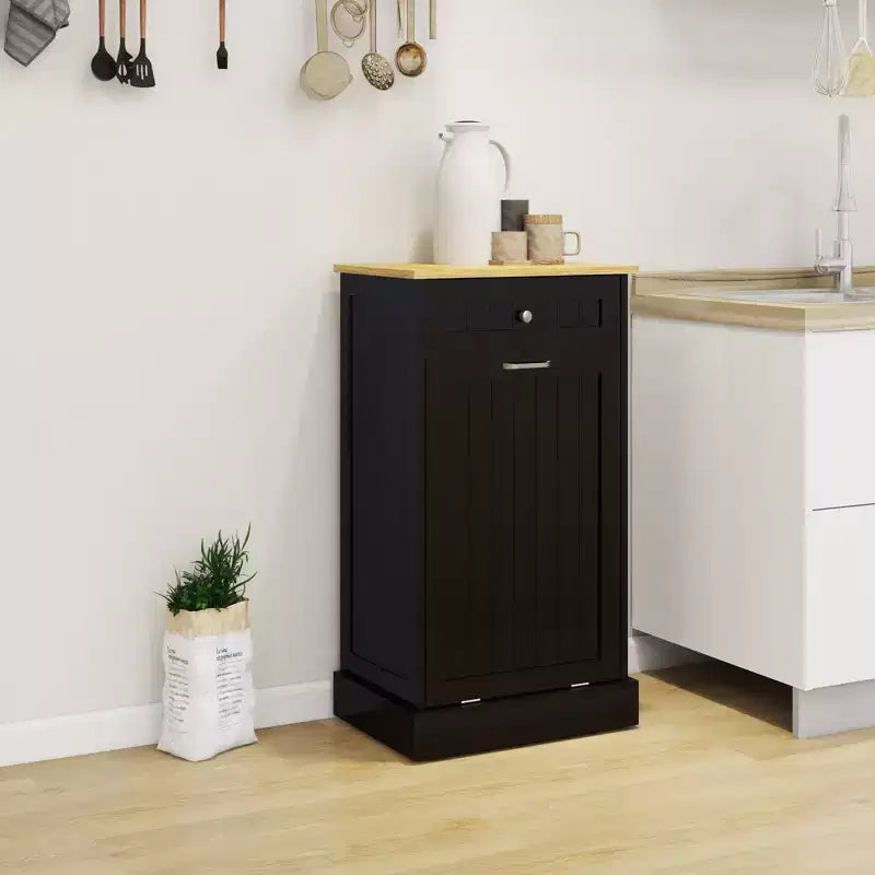 Tilt-Out Trash Can Kitchen Cabinet | 19.68"W | 1 Drawer | MDF | White