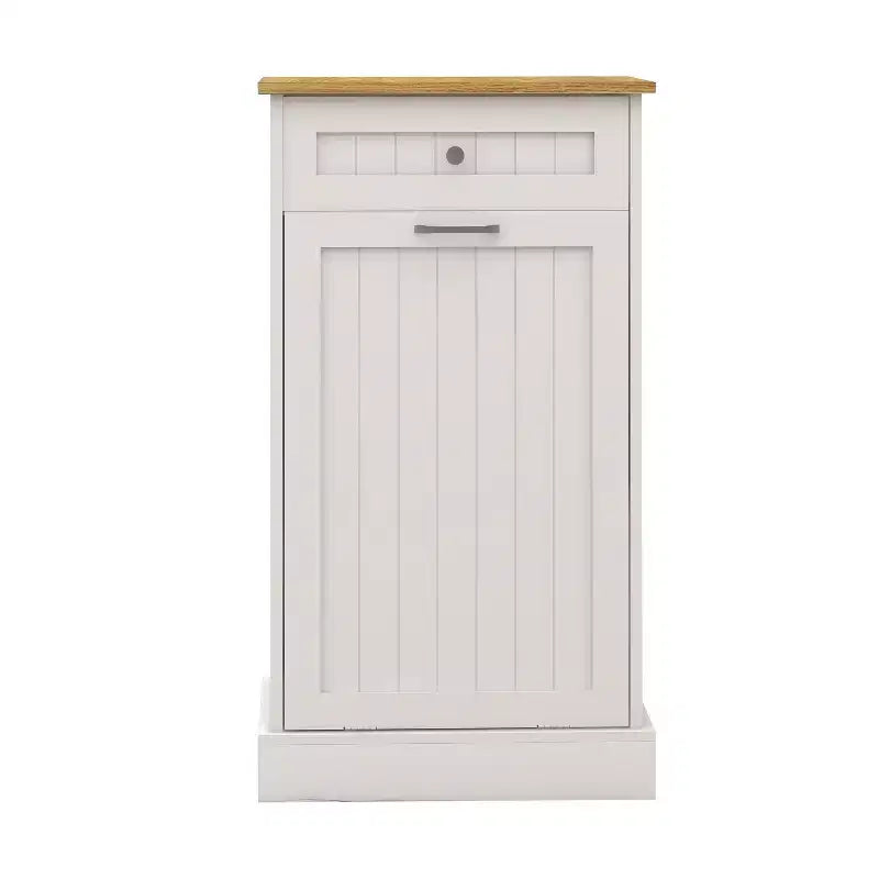 Tilt-Out Trash Can Kitchen Cabinet | 19.68"W | 1 Drawer | MDF | White