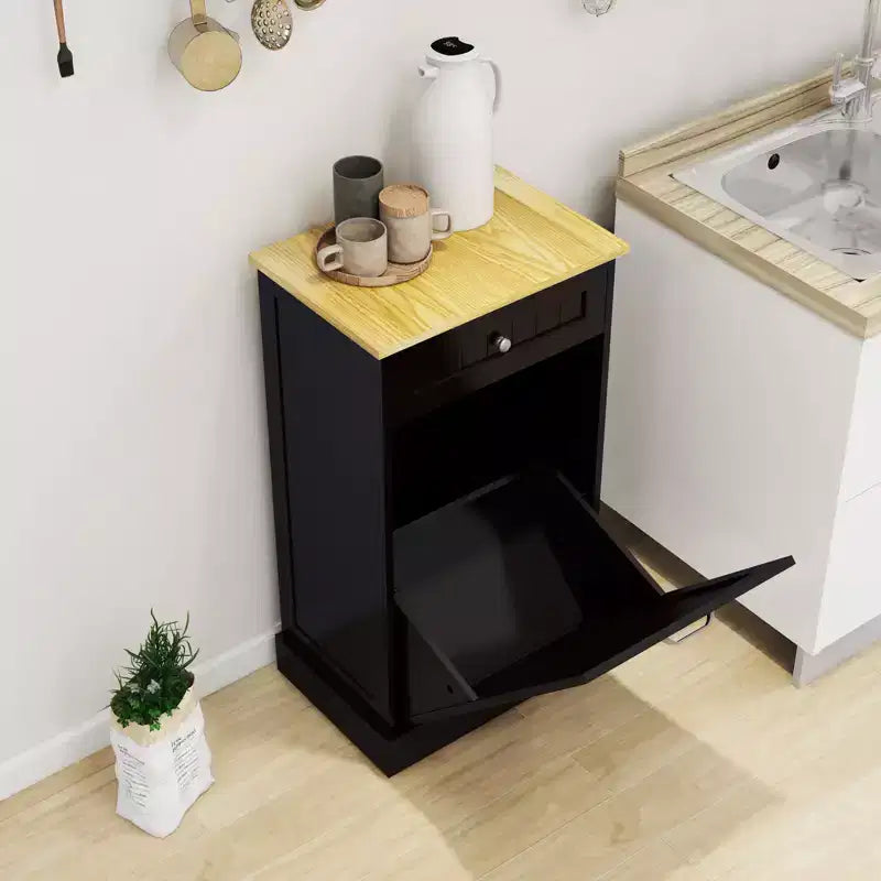 Tilt-Out Trash Can Kitchen Cabinet | 19.68"W | 1 Drawer | MDF | White