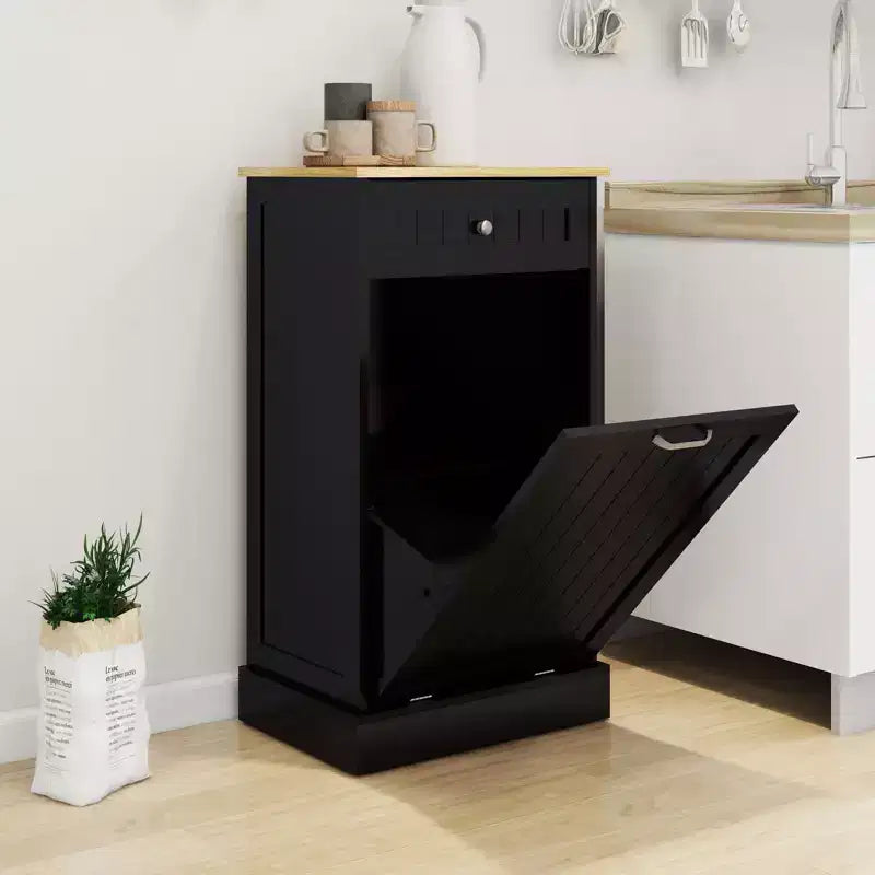 Tilt-Out Trash Can Kitchen Cabinet | 19.68"W | 1 Drawer | MDF | White
