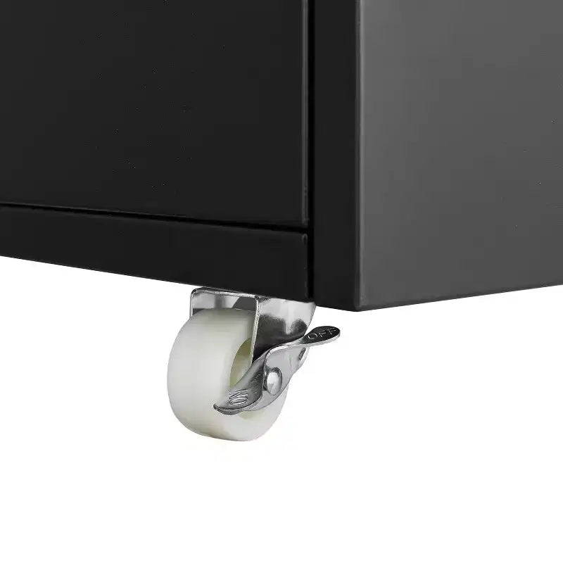 Mobile Printer Stand | Steel Cabinet with 2 Doors & Locking Wheels