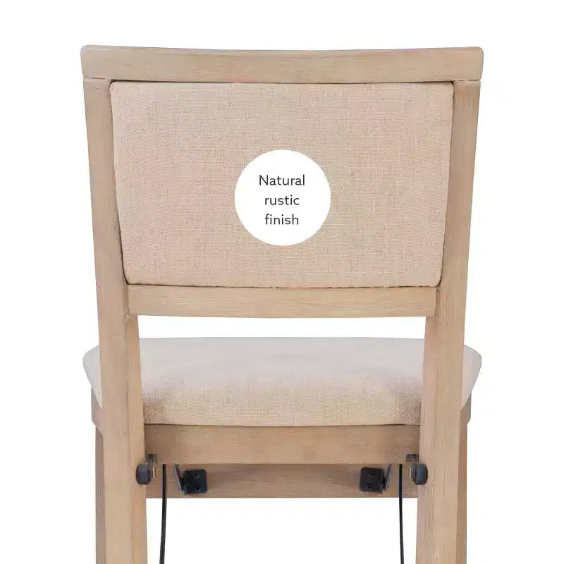 Padded Back Folding Barstool | Gray Wash | 30.75" Seat Height | 275 lb Capacity