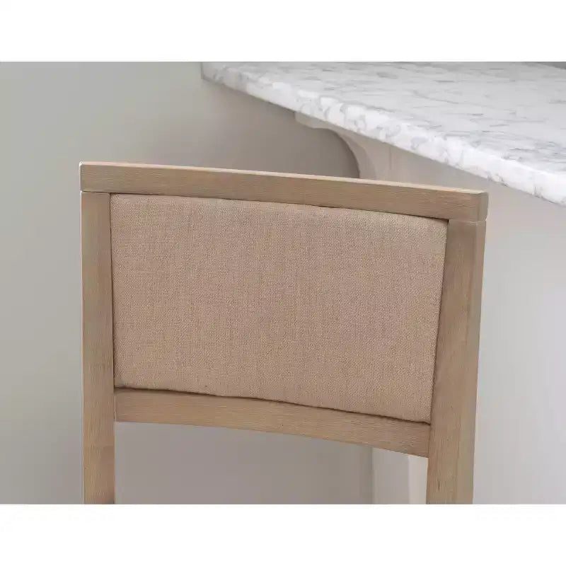 Padded Back Folding Barstool | Gray Wash | 30.75" Seat Height | 275 lb Capacity
