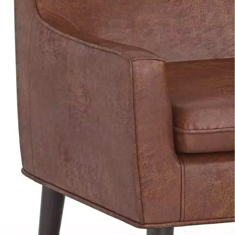 Faux Leather Accent Chair