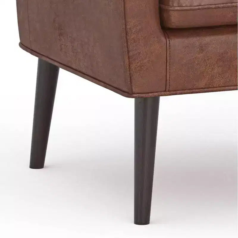 Faux Leather Accent Chair