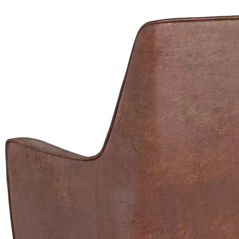 Faux Leather Accent Chair