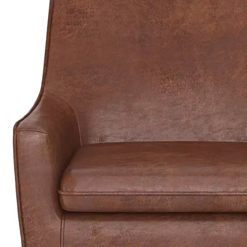 Faux Leather Accent Chair