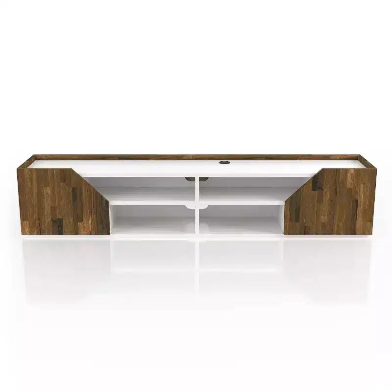 61" Floating Wall-Mount TV Stand for TVs up to 70" | 6 Shelves & Cable Mgmt
