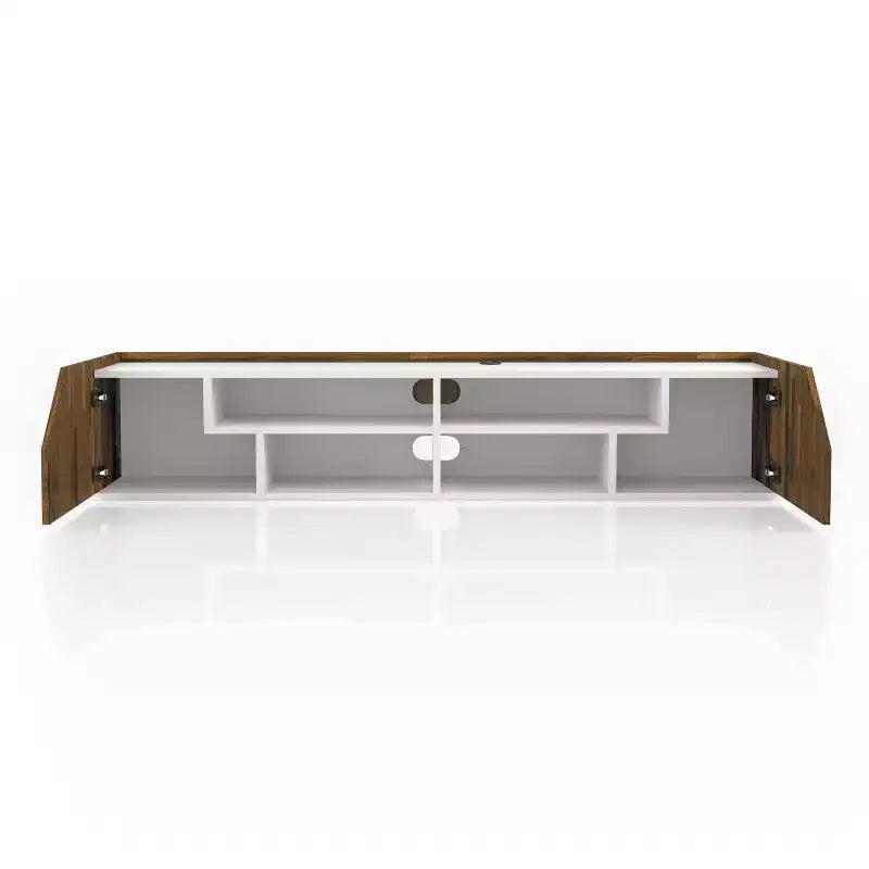 61" Floating Wall-Mount TV Stand for TVs up to 70" | 6 Shelves & Cable Mgmt
