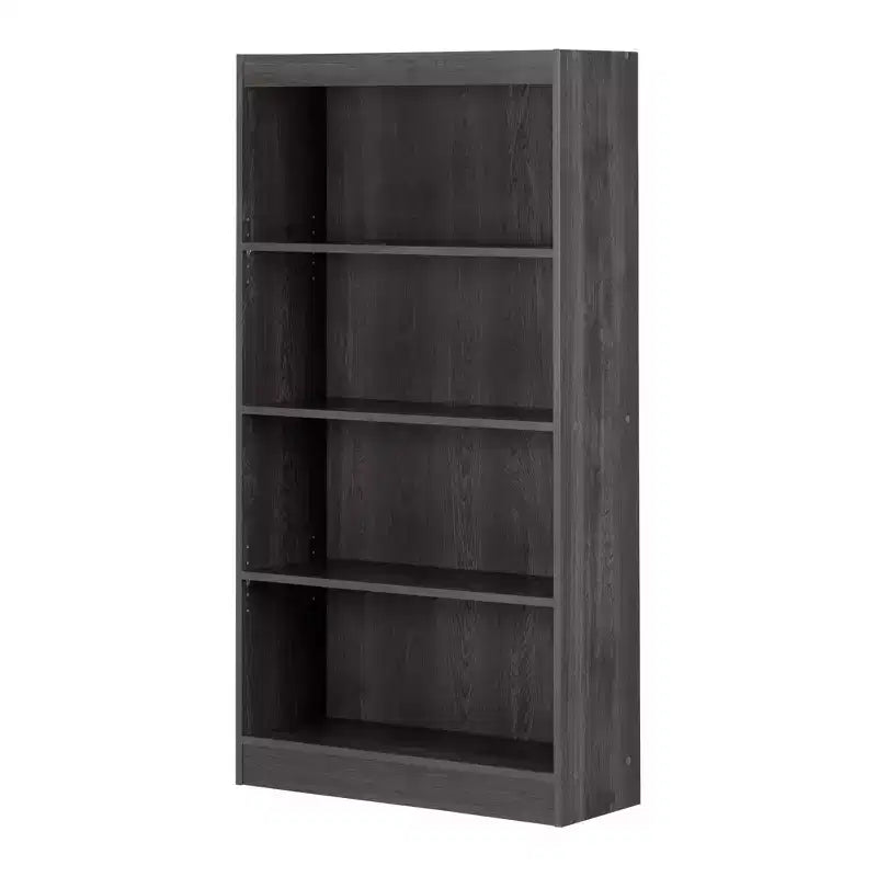 56" 4-Shelf Decorative Bookshelf | Gray Oak | Particle Board | 25 lb Per Shelf