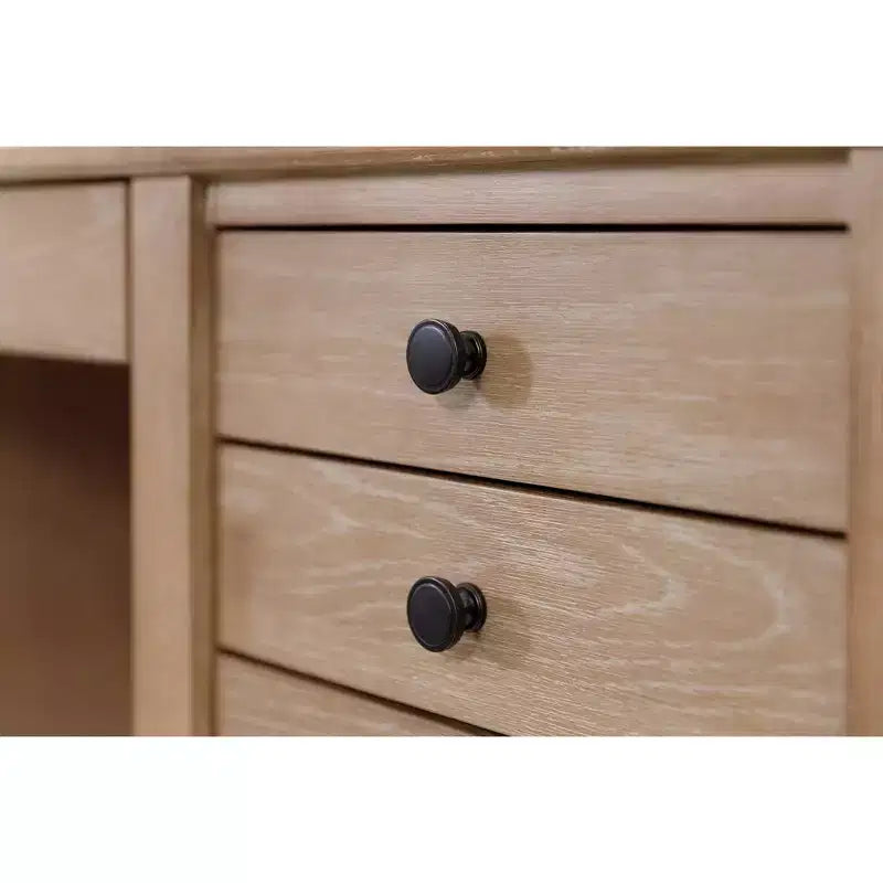66" Double Pedestal Wood Office Desk | 4 Utility Drawers & 2 File Drawers