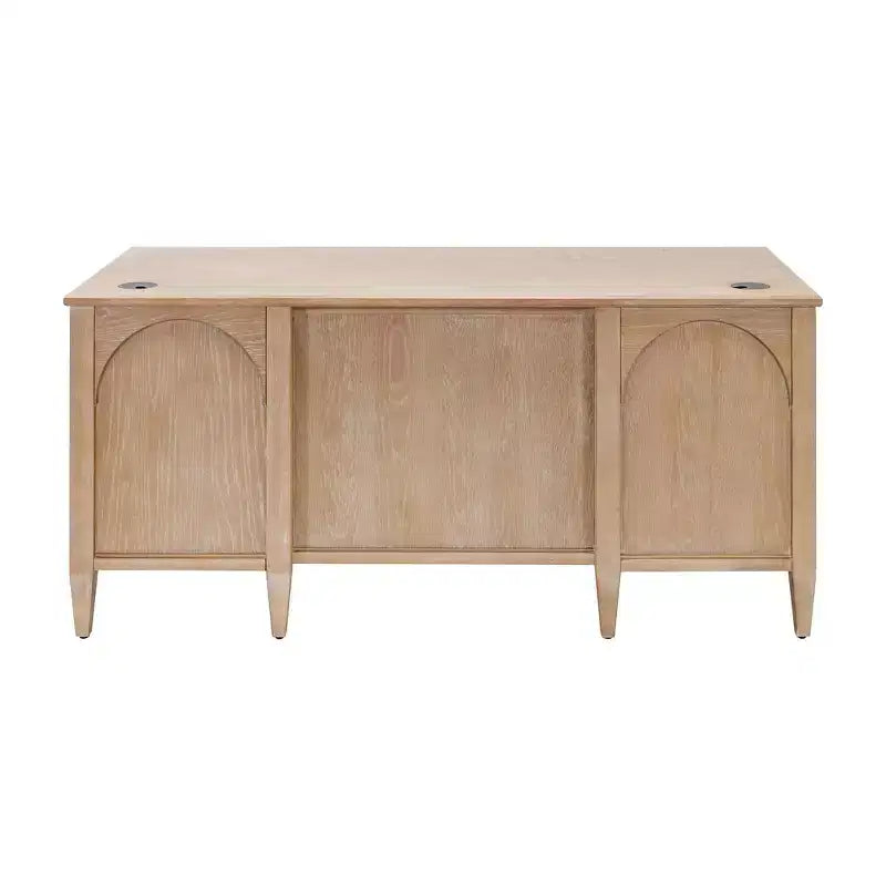 66" Double Pedestal Wood Office Desk | 4 Utility Drawers & 2 File Drawers