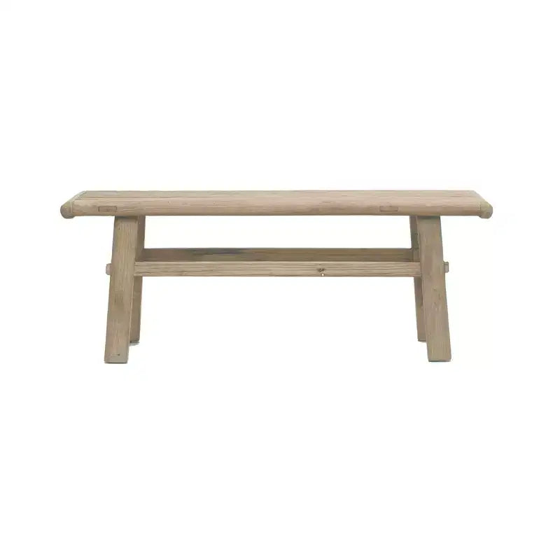 Reclaimed Elm Wood Coffee Table | Natural Finish | 45.25" Long | No Assembly