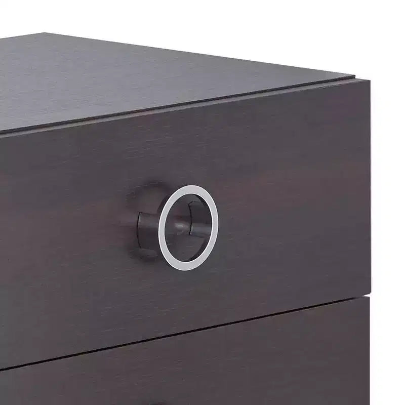 20" Accent Table | Espresso | MDF & Wood Veneer Top | 1 Drawer | Splayed Legs