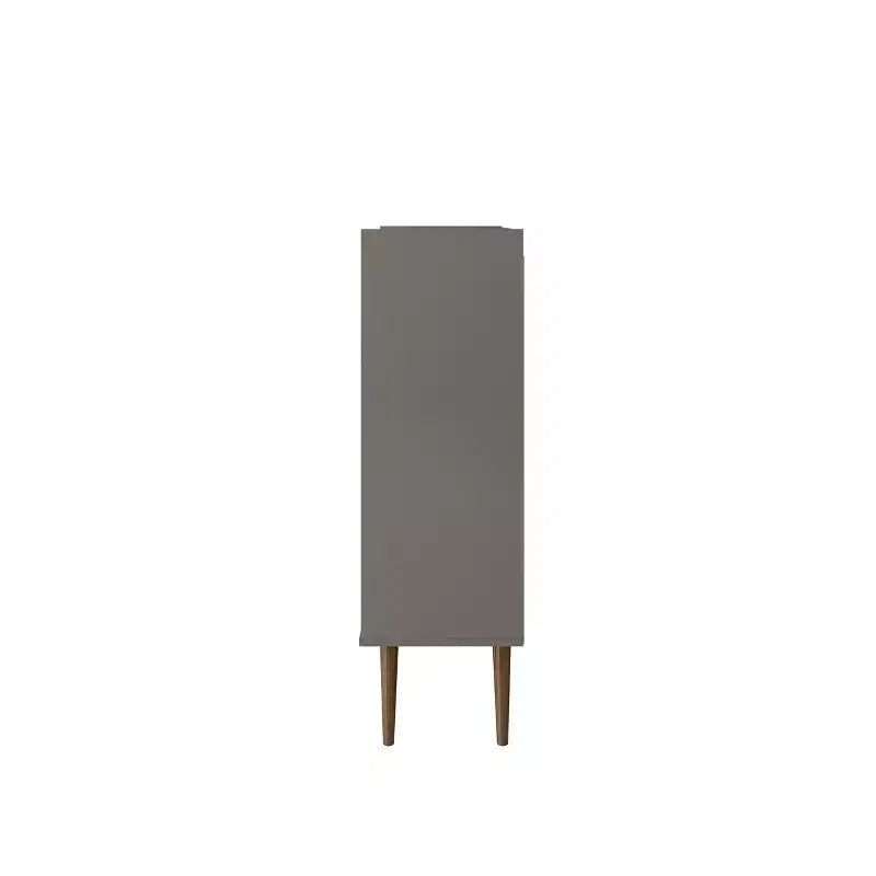 45.5" Mid-Century Modern 4-Shelf Accent Cabinet | 2 Doors | MDF
