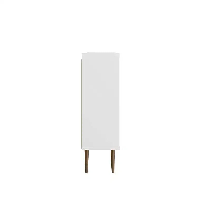 45.5" Mid-Century Modern 4-Shelf Accent Cabinet | 2 Doors | MDF