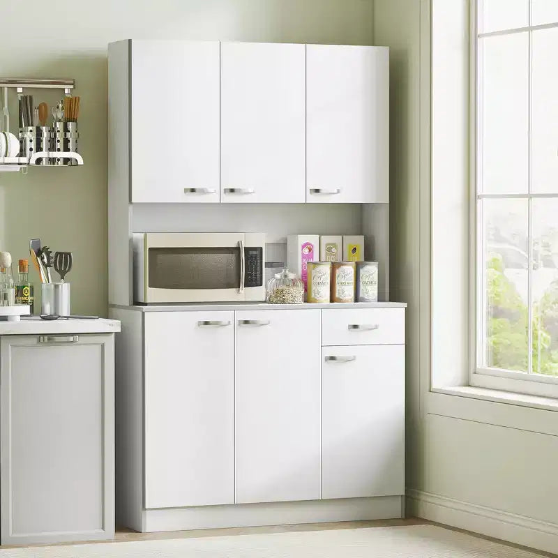 71" Freestanding Buffet with Hutch | 6 Doors, 3 Adj. Shelves & 1 Drawer