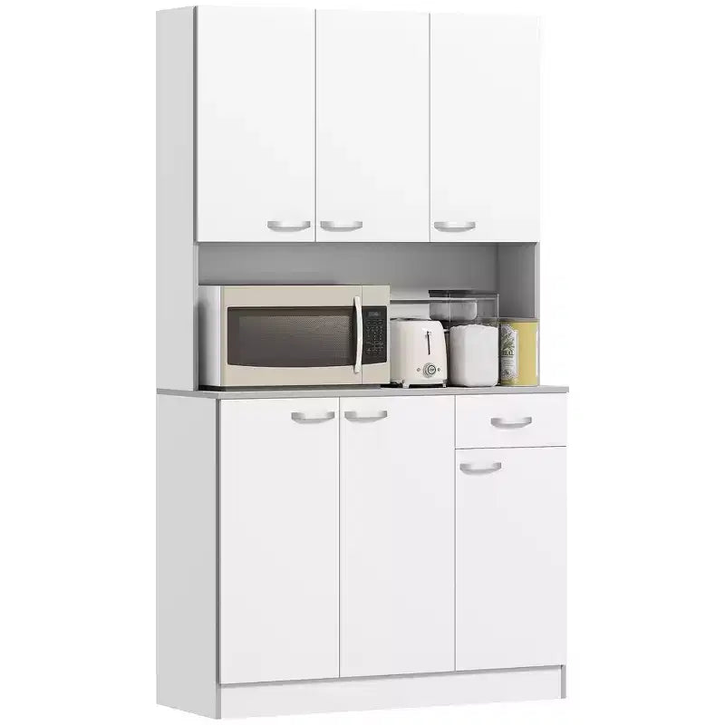 71" Freestanding Buffet with Hutch | 6 Doors, 3 Adj. Shelves & 1 Drawer
