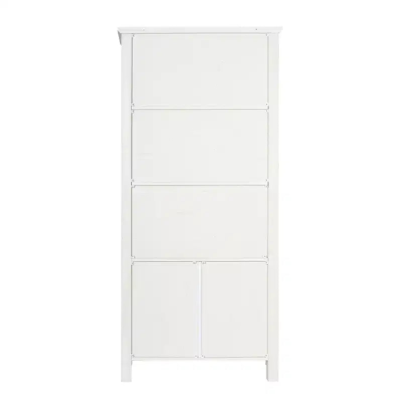 Modern Farmhouse Bookcase & Storage Cabinet | Tempered Glass Doors | 3 Shelves | 200 lb