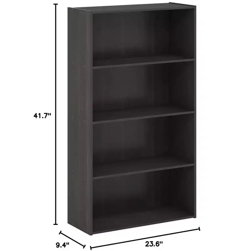4-Cube Open Shelf Bookcase | 41.7"H | Particle Board | Espresso