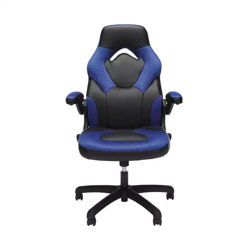 Ergonomic Gaming Chair | Flip-up Arms | Bonded Leather | 275 lb | 5-Year Warranty