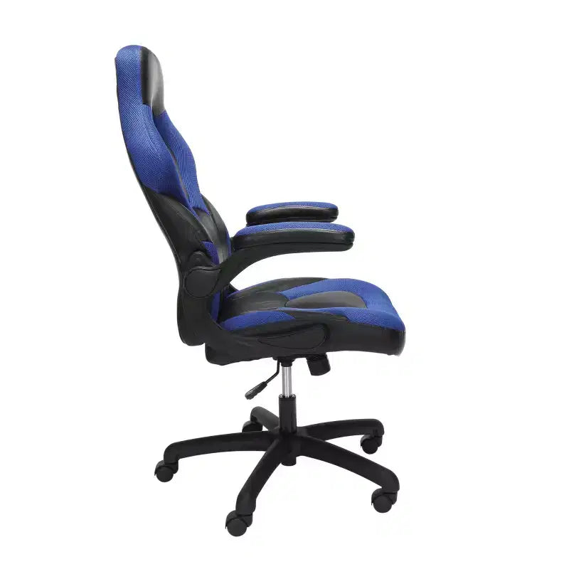 Ergonomic Gaming Chair | Flip-up Arms | Bonded Leather | 275 lb | 5-Year Warranty