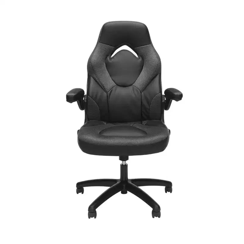 Ergonomic Gaming Chair | Flip-up Arms | Bonded Leather | 275 lb | 5-Year Warranty