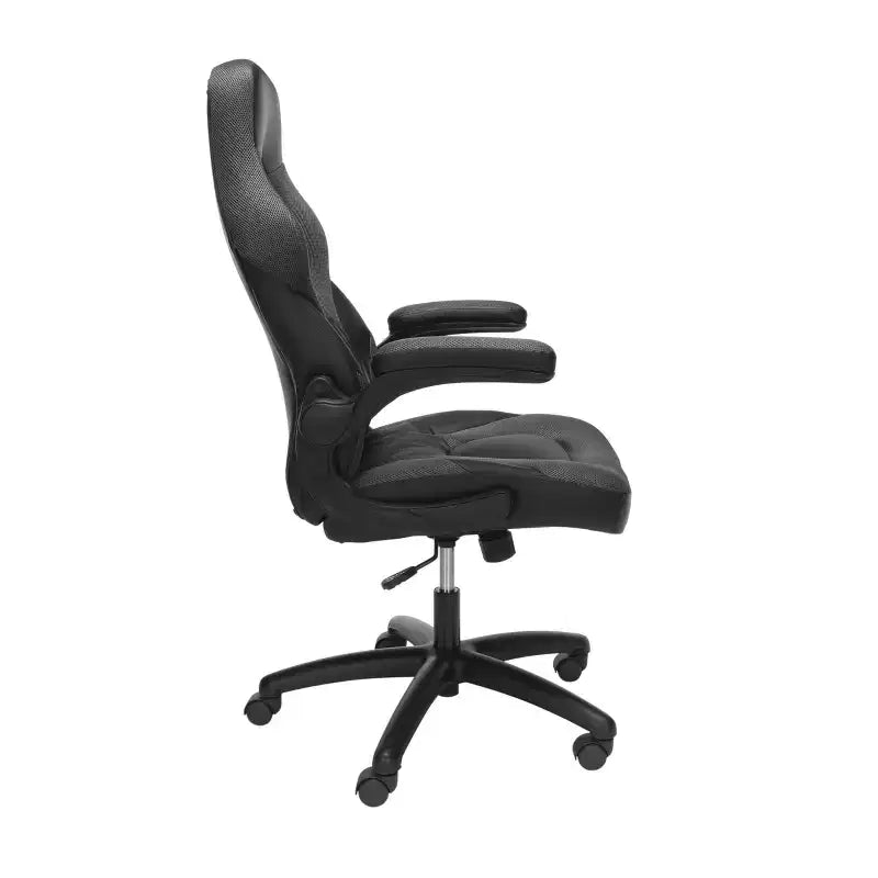 Ergonomic Gaming Chair | Flip-up Arms | Bonded Leather | 275 lb | 5-Year Warranty