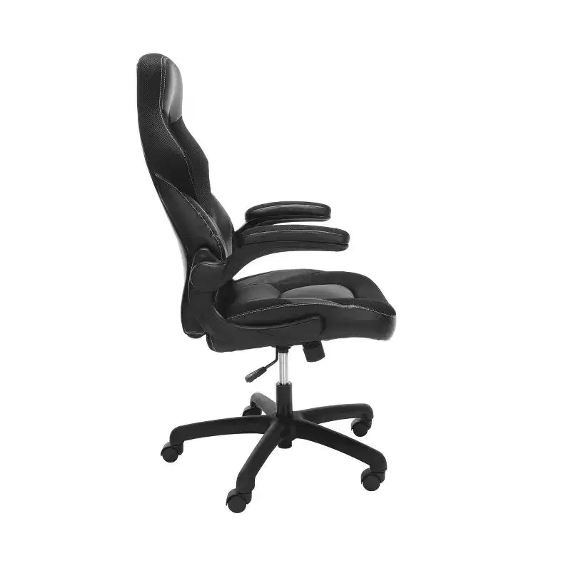 Ergonomic Gaming Chair | Flip-up Arms | Bonded Leather | 275 lb | 5-Year Warranty