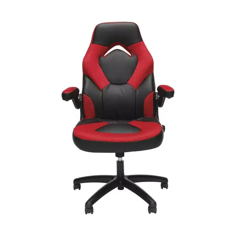 Ergonomic Gaming Chair | Flip-up Arms | Bonded Leather | 275 lb | 5-Year Warranty