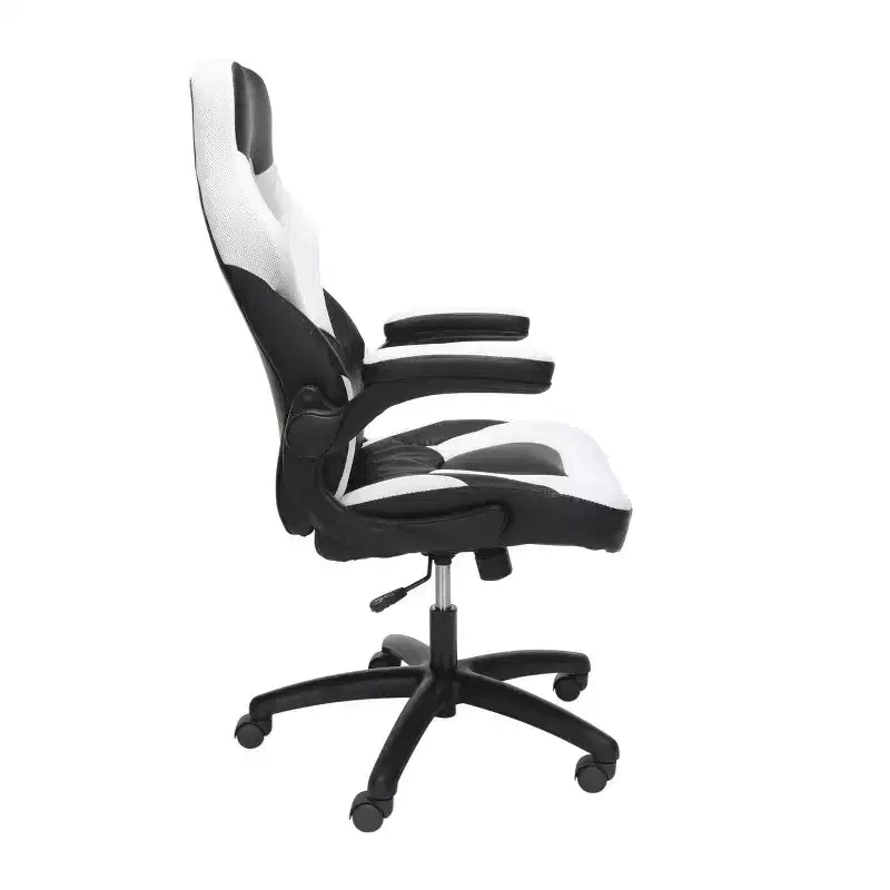 Ergonomic Gaming Chair | Flip-up Arms | Bonded Leather | 275 lb | 5-Year Warranty
