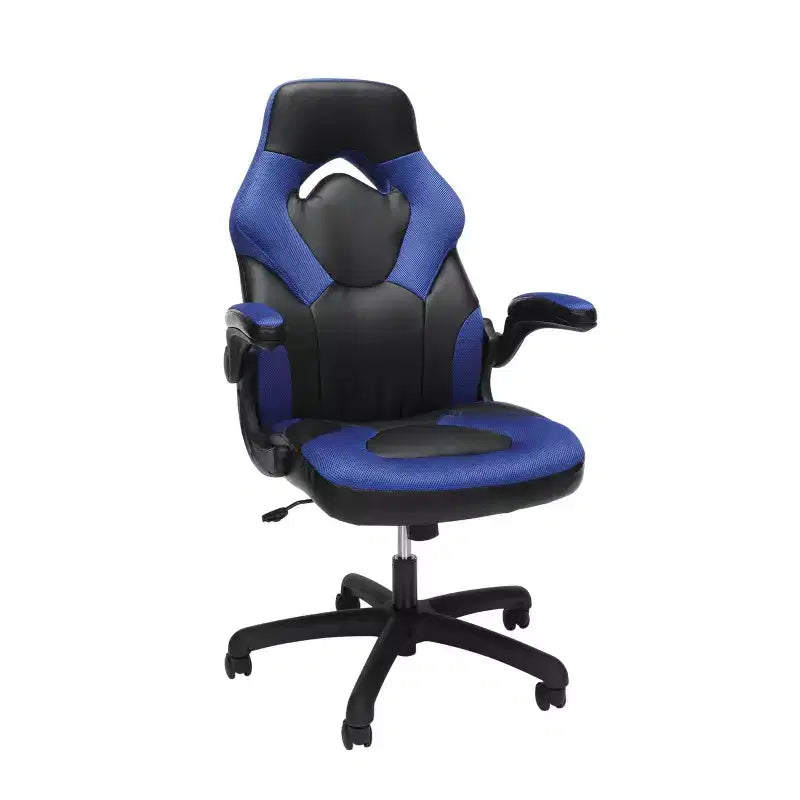 Ergonomic Gaming Chair | Flip-up Arms | Bonded Leather | 275 lb | 5-Year Warranty