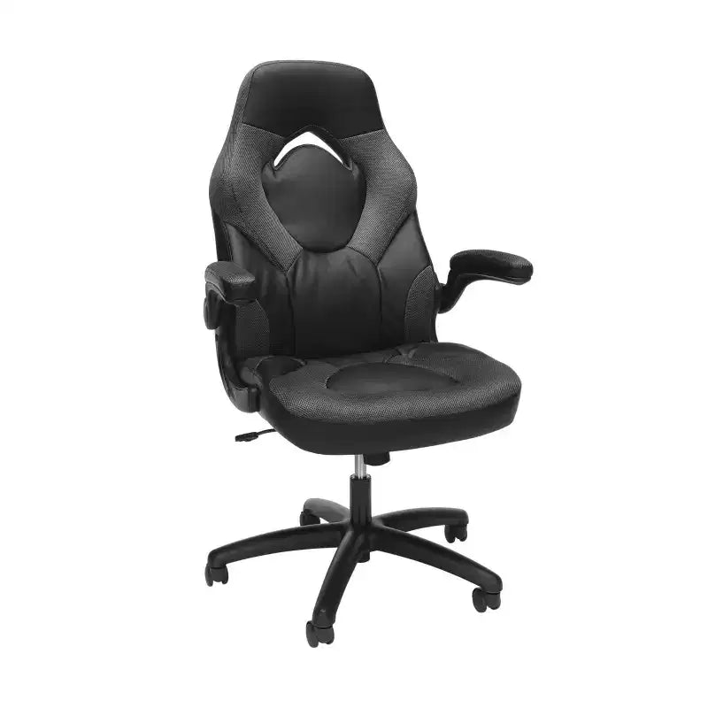 Ergonomic Gaming Chair | Flip-up Arms | Bonded Leather | 275 lb | 5-Year Warranty