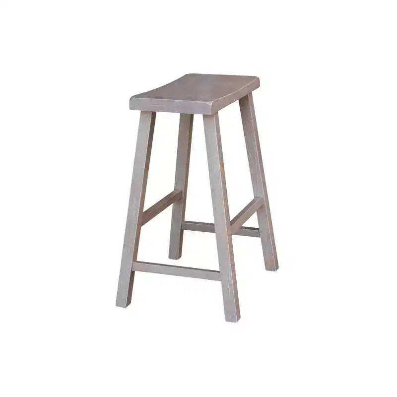 Saddle Seat Counter Height Stool | 24" | Rubberwood | Backless & Armless