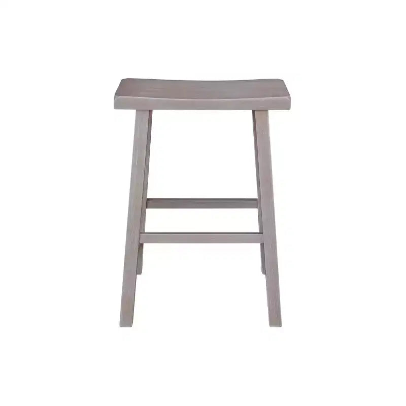 Saddle Seat Counter Height Stool | 24" | Rubberwood | Backless & Armless