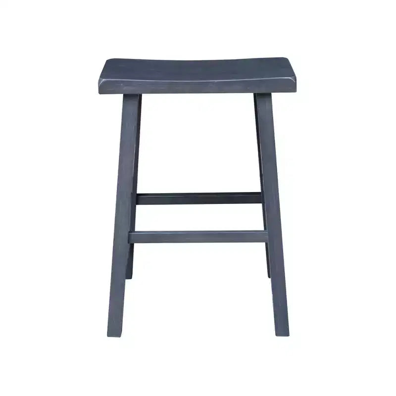 Saddle Seat Counter Height Stool | 24" | Rubberwood | Backless & Armless