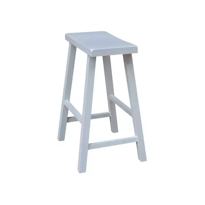 Saddle Seat Counter Height Stool | 24" | Rubberwood | Backless & Armless