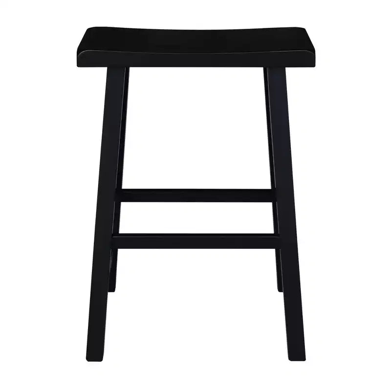 Saddle Seat Counter Height Stool | 24" | Rubberwood | Backless & Armless